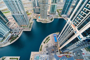 JLT area, New building, Lake view, a metro station and a promenade pier nearby